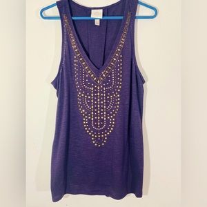 Embellished Blouse Studs Boho Rustic Western Flowy Top Oversized Knox Rose y2k